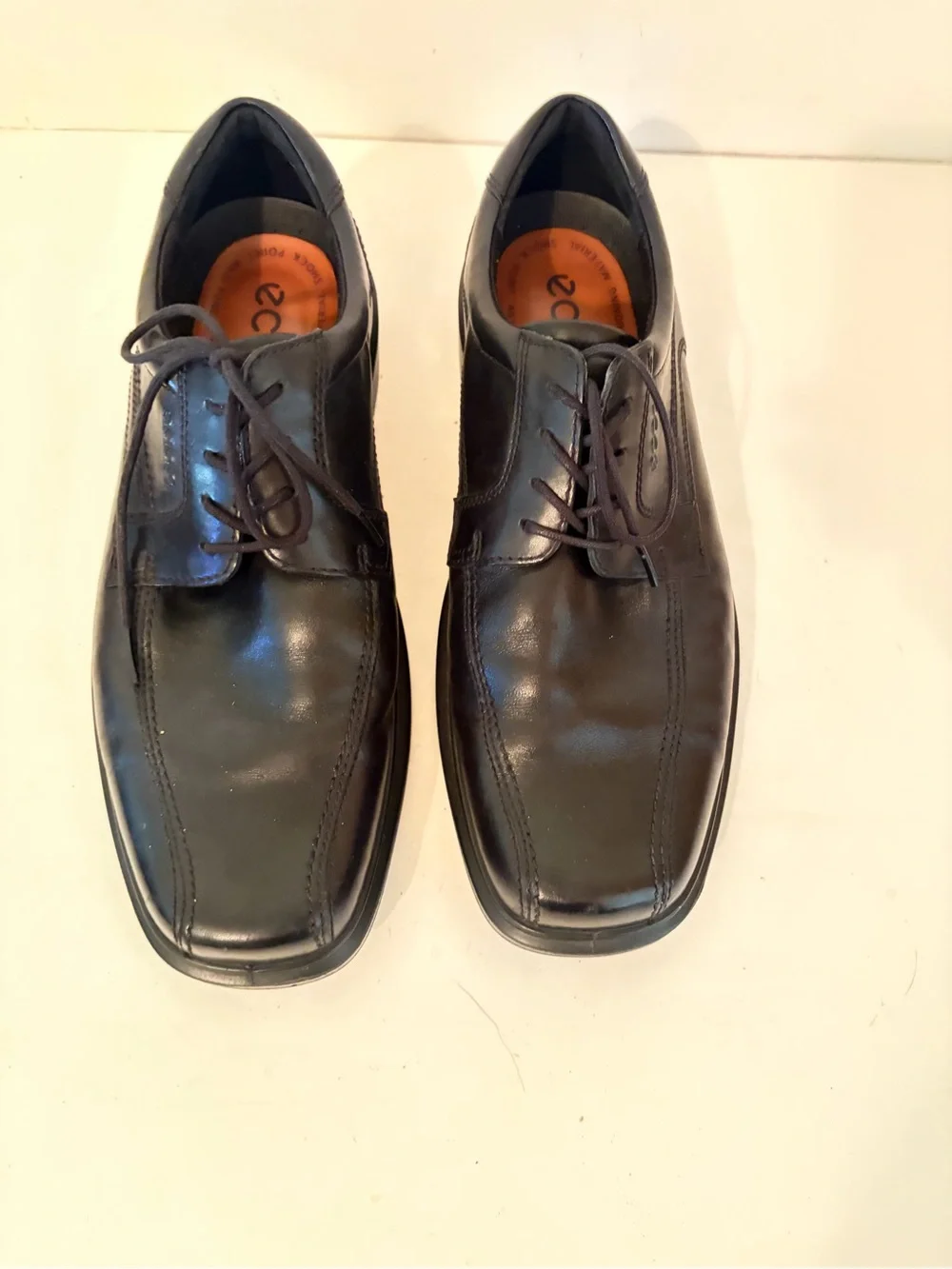 Ecco Black Leather Helsinki Oxford Comfort Dress Shoes